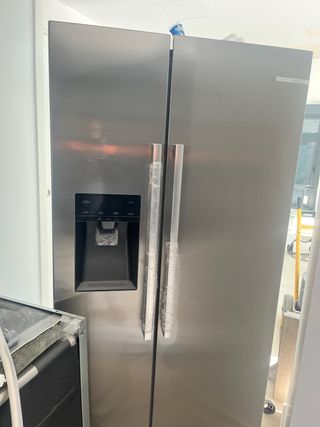 Nevera Americana BoscAcero Inoxidable Puerta Doble