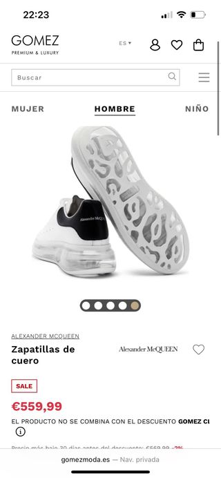 Alexander McQueen Zapatillas Blancas Negras