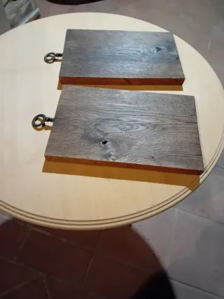 Coppia Taglieri Antichi Legno