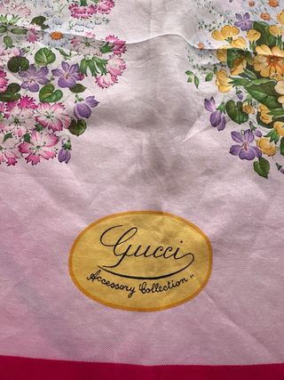 Foulard Gucci Seta Donna Fiorito Rosa