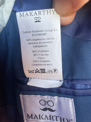 Chaqueta de traje azul