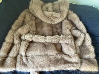 Chaquetón de pelo gris multicolor