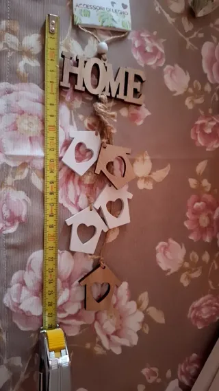 Decorazioni casa in legno e juta