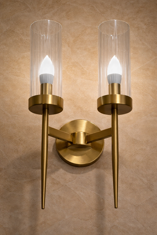 Applique Moderna Oro 2 Luci E14 - Nuova