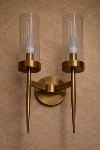 Applique Moderna Oro 2 Luci E14 - Nuova