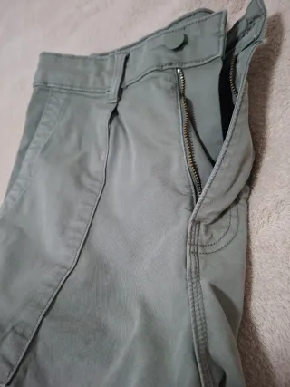 Pantalón Cargo Zara Verde Talla 40