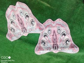 Alfombra Mariposa Terciopelo Rosa y Negro