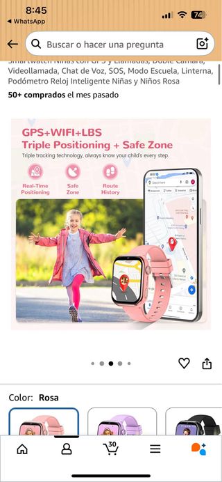 Reloj Inteligente NAIXUES Rosa