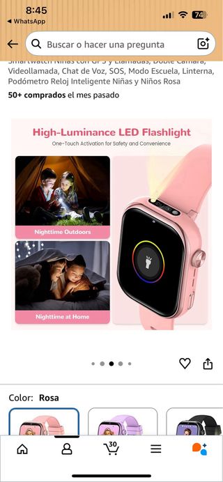 Reloj Inteligente NAIXUES Rosa