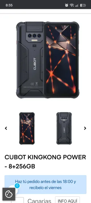 Cubot King Kong Negro