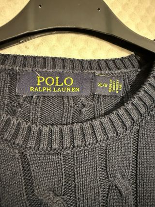 Jersey Polo Ralph Lauren Azul Trenzado