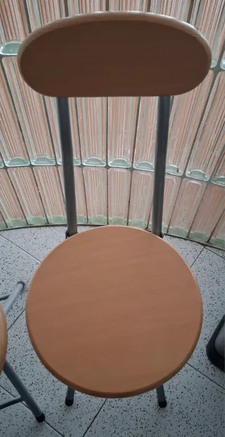 Mesa cocina plegable con cajón y 2 taburetes