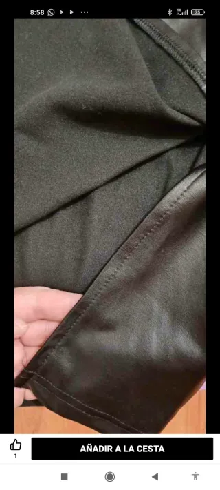 Vestido tipo polipiel Shein negro talla L