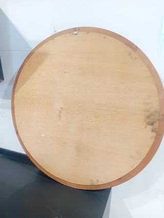 Espejo Redondo Madera Maciza Vintage 80cm