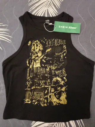 Camiseta sin mangas SHEIN con estampado