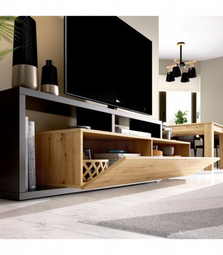 Mueble Bajo TV Kram 165 Cm. Grafito/Nordic