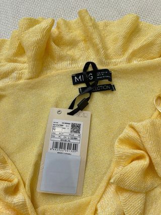 Blusa Mango Asimétrica Volantes Talla M