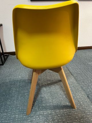 Juego de 4 Sillas Amarillas Diseño Nórdico