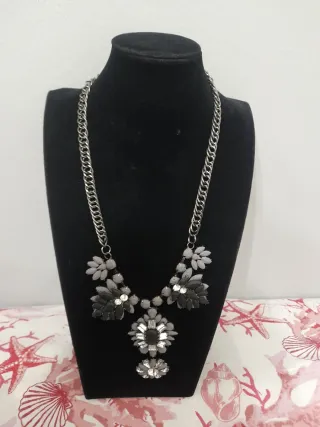 Collana Motivi acciaio e pietre