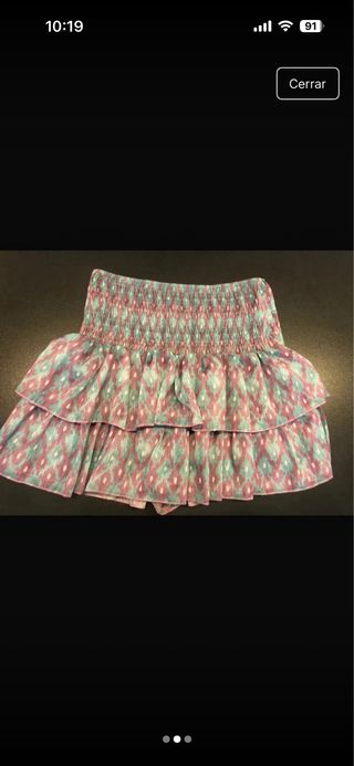 Falda corta estampada talla S