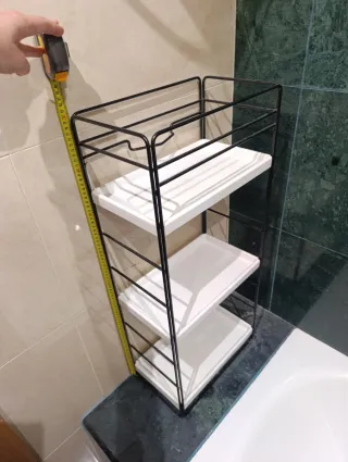 Mueble auxiliar baño 3 baldas metal