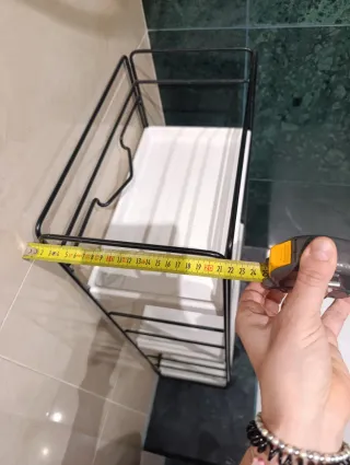 Mueble auxiliar baño 3 baldas metal