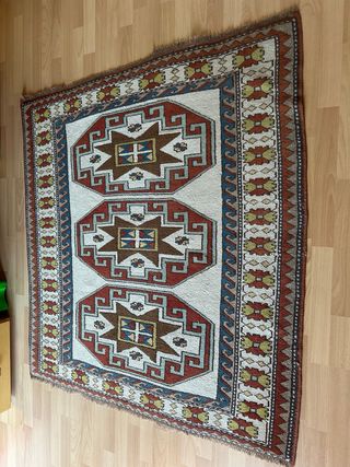 Alfombra de lana multicolor