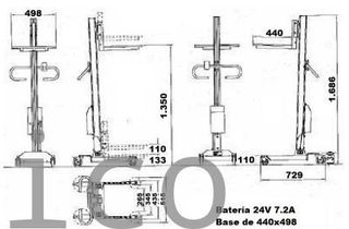 Apilador Eléctrico 90Kg - 1360 mm - 10700