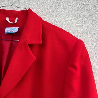 Blazer vintage rosso e nero