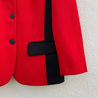 Blazer vintage rosso e nero