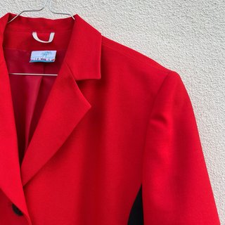 Blazer vintage rosso e nero