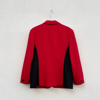 Blazer vintage rosso e nero