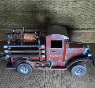 Camión Bomberos Vintage Metal Colección.