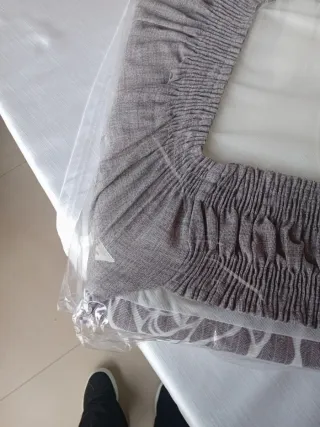 Set  2Coprisedia  Grigio con Rose bianche