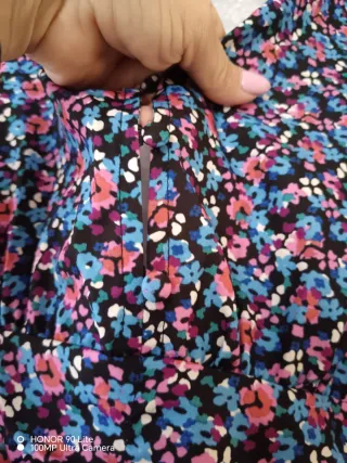 Vestido estampado floral manga larga