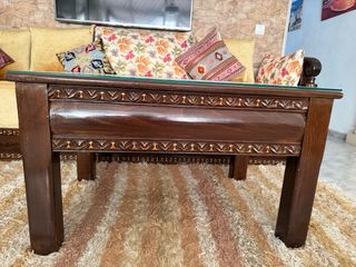 Sofá Marroquí Terciopelo y Madera