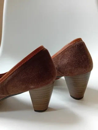 Zapatos Aura Blanc piel tacón cómodo 38