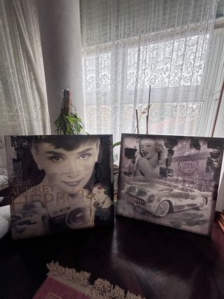 Cuadros Audrey Hepburn y Marilyn Monroe