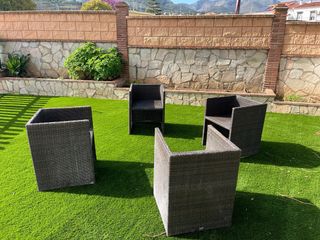 4 Sillones de Jardín Ratán