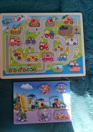 Puzzles de madera: Vehículos y Paw Patrol