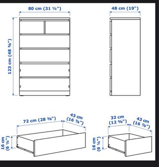 Cómoda MALM Ikea Blanca