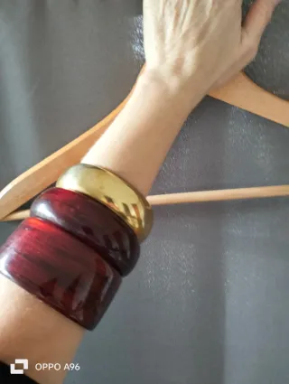 Bracciale vintage in resina marrone