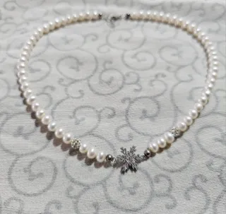 Collana perle d'acqua dolce e argento 925