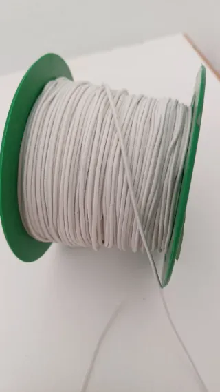 Rollo cordón elástico blanco