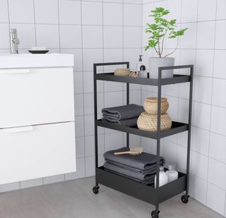 Carrito auxiliar IKEA Nissafors negro