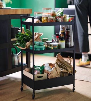 Carrito auxiliar IKEA Nissafors negro