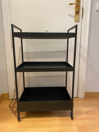 Carrito auxiliar IKEA Nissafors negro