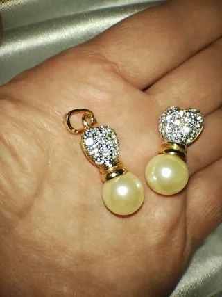 Parure gioielli cuore perla oro