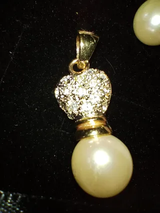 Parure gioielli cuore perla oro