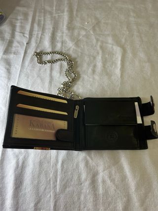 Cartera Biker Kabana Negra con Cadena